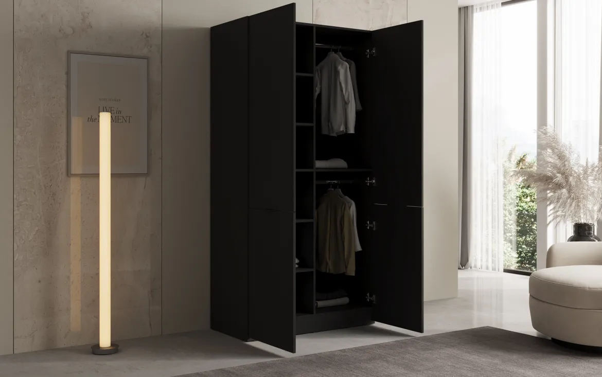 Moduro Varo – Design-Kleiderschrank mit gefräster MDF-Front