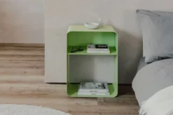 Nachttisch Damio – Minimalistisches Design aus pulverbeschichtetem Metall