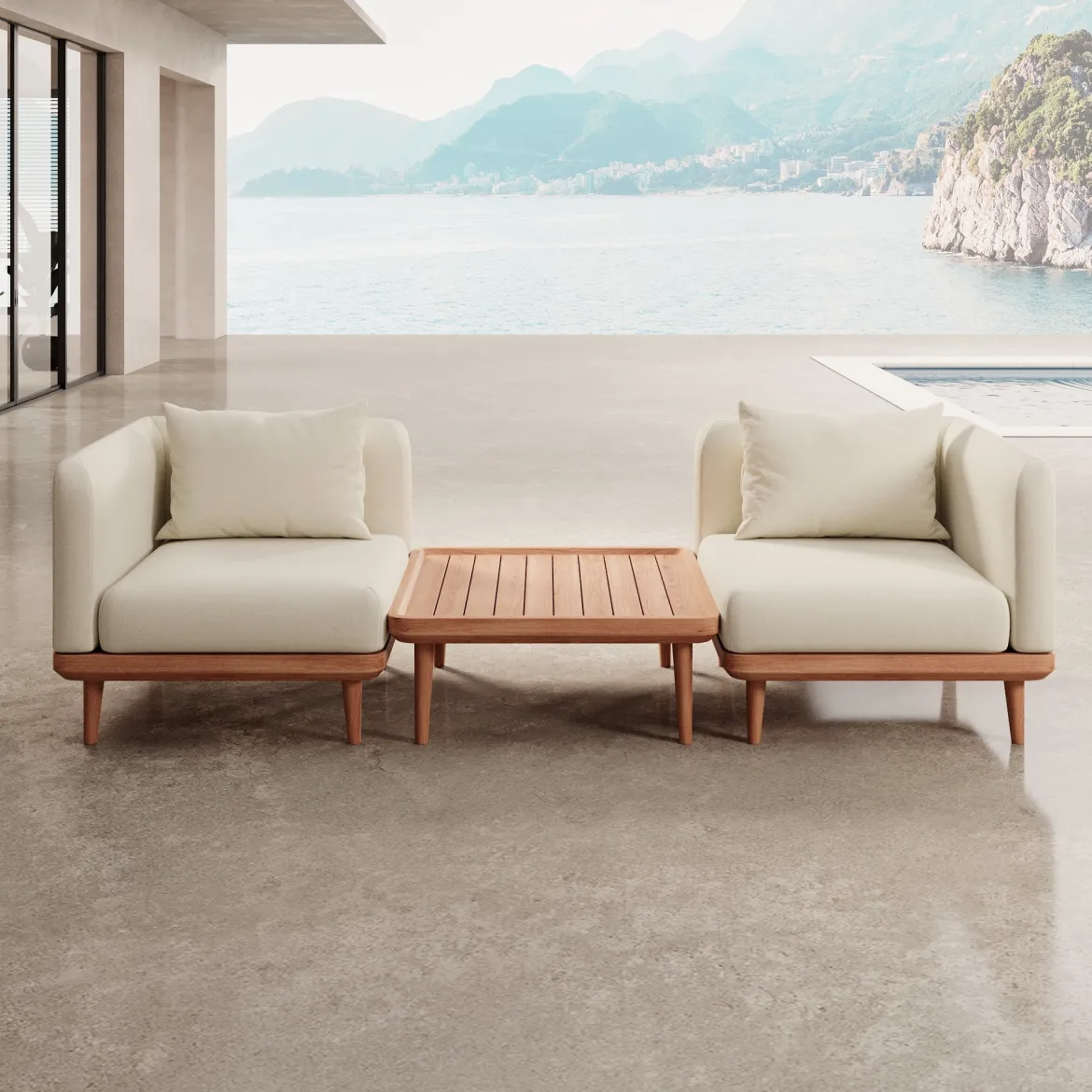 Nouri – 2 Loungemodule & Tisch | Aevora™ Kollektion