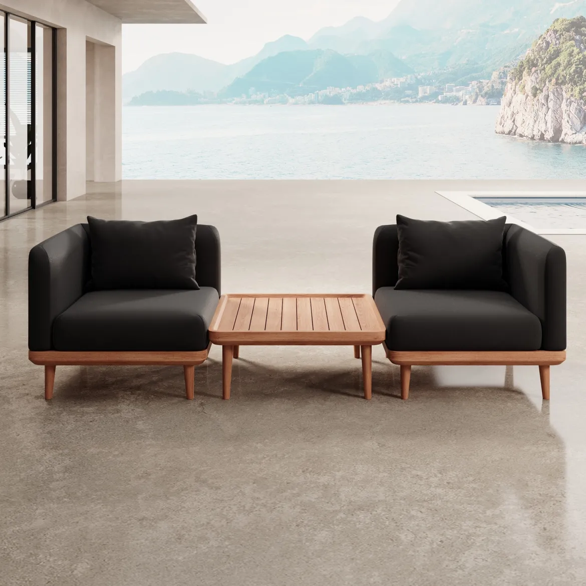 Nouri – 2 Loungemodule & Tisch | Aevora™ Kollektion