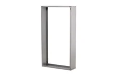 Outdoor Holzstapelständer Billi - aus silberfarbenem Stahl