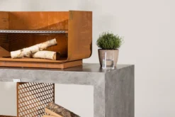 Outdoor Küche Sella - aus Aluminium in Hellgrau inklusive Grill