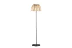 Outdoor-Stehlampe „Elan“ – wetterfeste Stehleuchte aus Bambus & Metall
