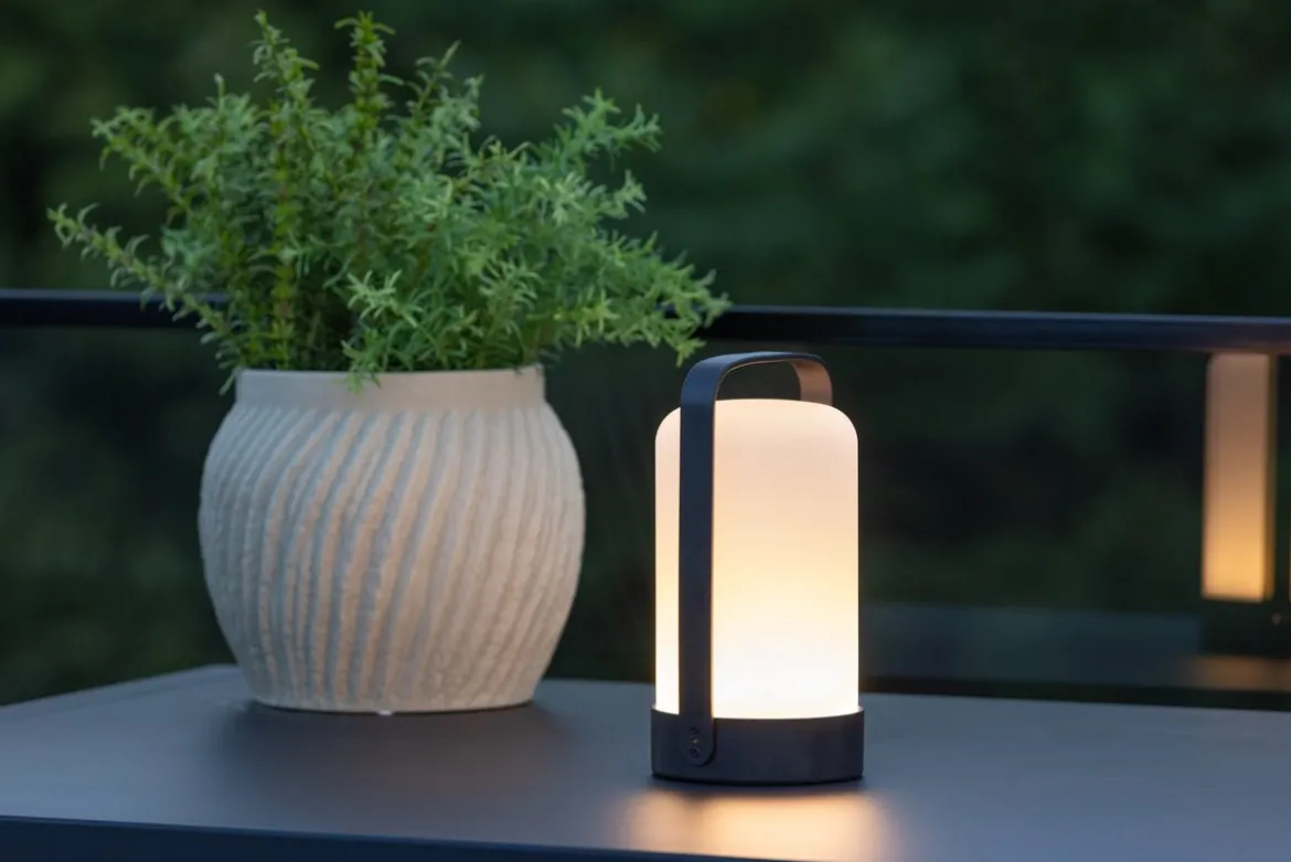 Outdoor-Tischlampe „Inka“ – LED-Lampe aus Kunststoff für Garten, Terrasse & Balkon