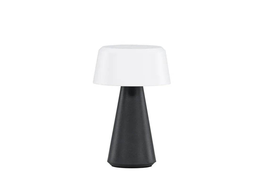 Outdoor-Tischlampe „Lynora“ – kabellose LED-Außenlampe in Schwarz-Weiß