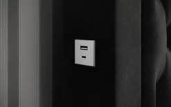 OUTLET-Designer Polsterbett Ida inkl. RGB, USB und Stauraum/200x200/Schwarz/H3