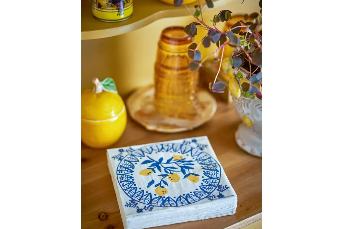 Papierservietten Azzura – 33 × 33 cm, 20 Servietten - mediterranes Design