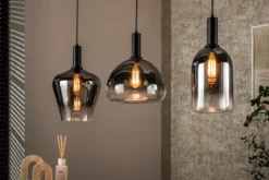 Pendelleuchte „Alveris“ – Rauchglas mit Farbverlauf in 3 verschiedenen Formen