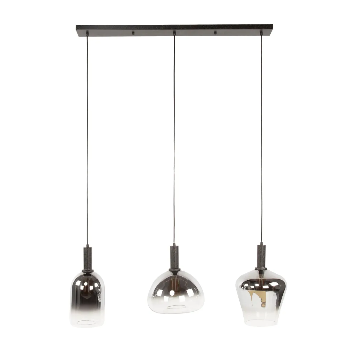 Pendelleuchte „Alveris“ – Rauchglas mit Farbverlauf in 3 verschiedenen Formen