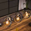 Pendelleuchte Arkon Octa – Offenes Metallrahmen-Design in Charcoal (8-flammig)