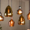 Pendelleuchte "Arvella“ – 6 Leuchten in Gold, Kupfer und Chrom in verschiedenen Formen