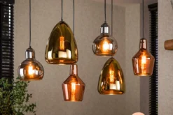 Pendelleuchte "Arvella“ – 6 Leuchten in Gold, Kupfer und Chrom in verschiedenen Formen