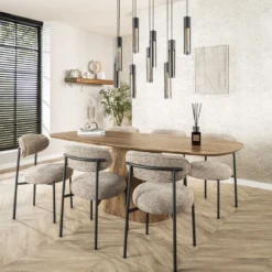 Pendelleuchte „Aveline“ – Mit 9 Leuchten in edlem, schwarzen Tube-Design