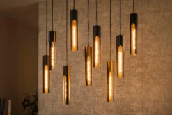 Pendelleuchte „Aveline“ – Mit 9 Leuchten in edlem, schwarzen Tube-Design