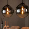 Pendelleuchte „Ceralis“ – Rauchglas mit Farbverlauf im Bubble-Design