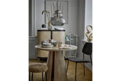 Pendelleuchte Dana – Graues Glas mit goldener Fassung