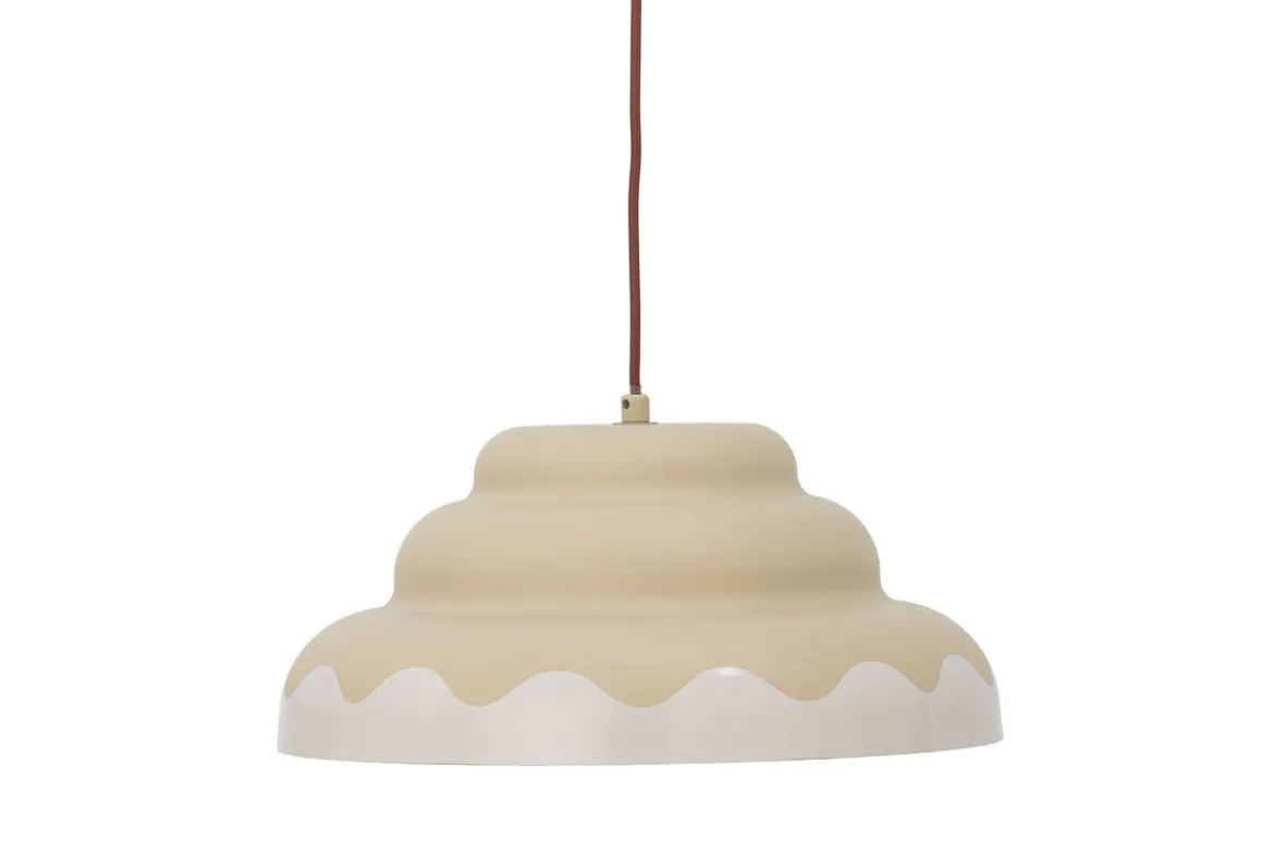 Pendelleuchte Kora – Abgerundetes Design in sanftem Naturton