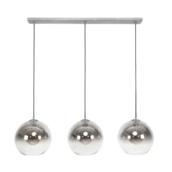 Pendelleuchte „Lumetto“ – Rauchglas mit Farbverlauf und Metallarmatur