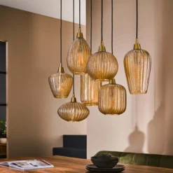 Pendelleuchte „Lumina“ – mit handgefertigten Lampenschirmen aus Glas
