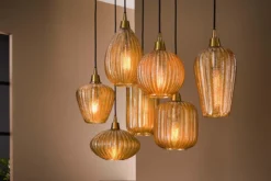 Pendelleuchte „Lumina“ – mit handgefertigten Lampenschirmen aus Glas