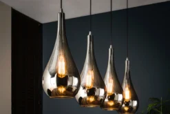 Pendelleuchte Mirano – Chromglas mit Spiegeleffekt (4-flammig)