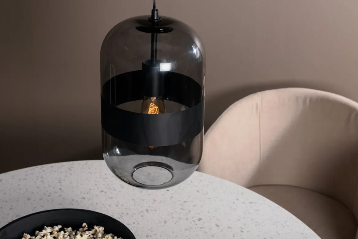 Pendelleuchte „Murchinson" – Elegante, länglichen Form aus Rauchglas