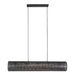 Pendelleuchte „Nerissa“ – Mit 5 Leuchten in horizontalem Tube-Mesh-Design in Schwarz