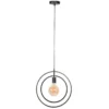 Pendelleuchte Orbitra – Drehbares Ringdesign in Anthrazit