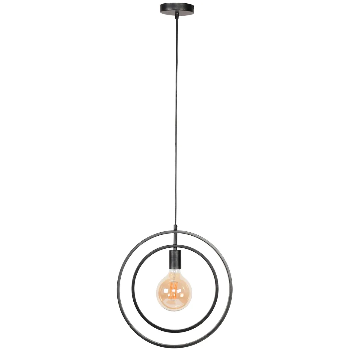 Pendelleuchte Orbitra – Drehbares Ringdesign in Anthrazit