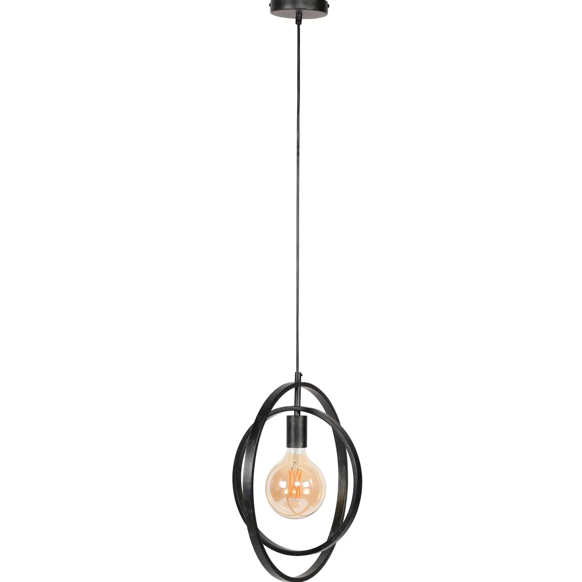 Pendelleuchte Orbitra – Drehbares Ringdesign in Anthrazit