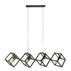 Pendelleuchte „Orlis“ – 4 Leuchten angeordnet im Cube-Design in Anthrazit