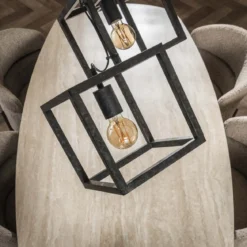 Pendelleuchte „Orlis“ – 4 Leuchten angeordnet im Cube-Design in Anthrazit