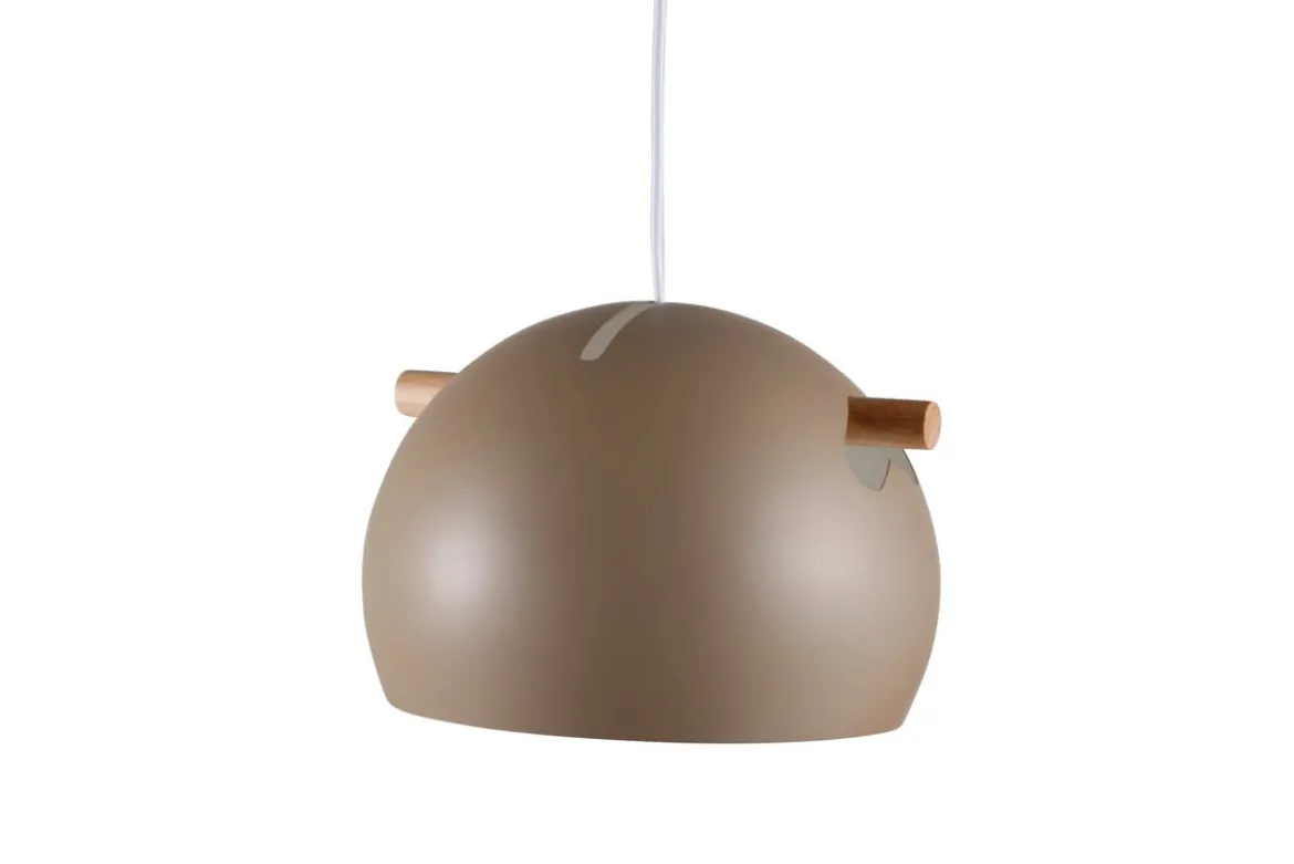 Pendelleuchte „Serengeti" – Warmer Beigeton mit Walnuss-Details