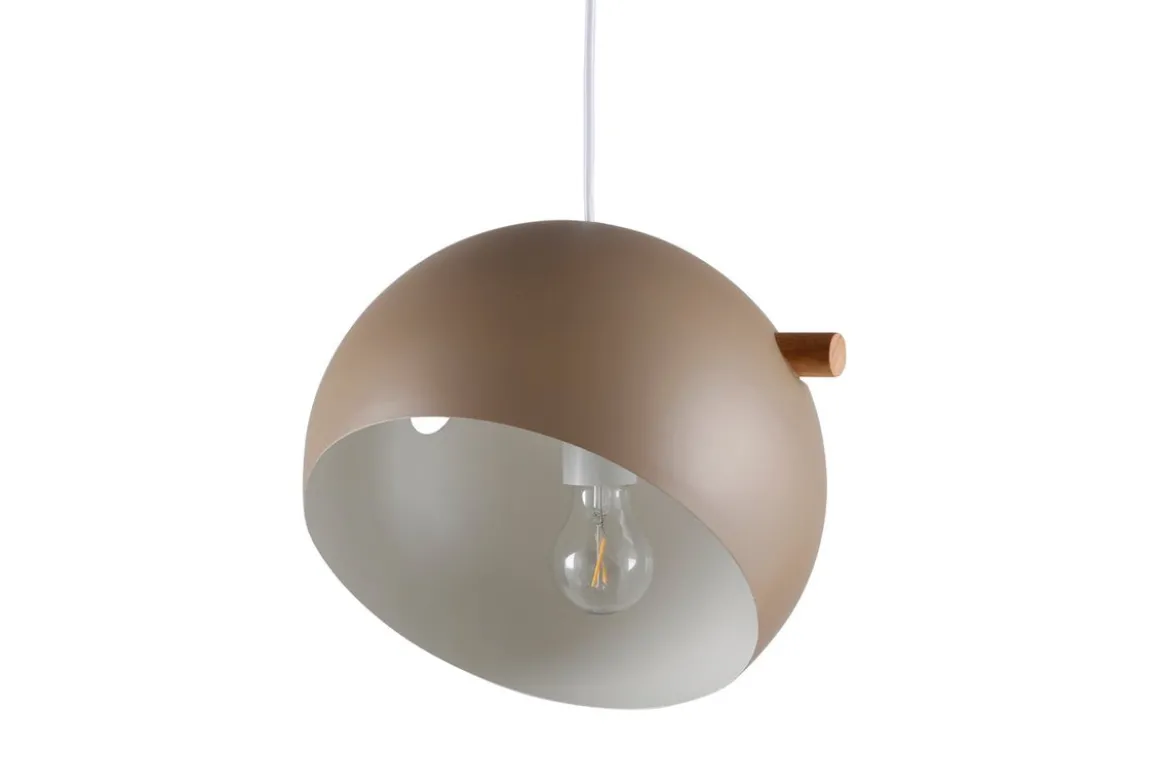 Pendelleuchte „Serengeti" – Warmer Beigeton mit Walnuss-Details