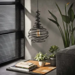 Pendelleuchte Vireo – Markantes Metall-Design in Schwarz