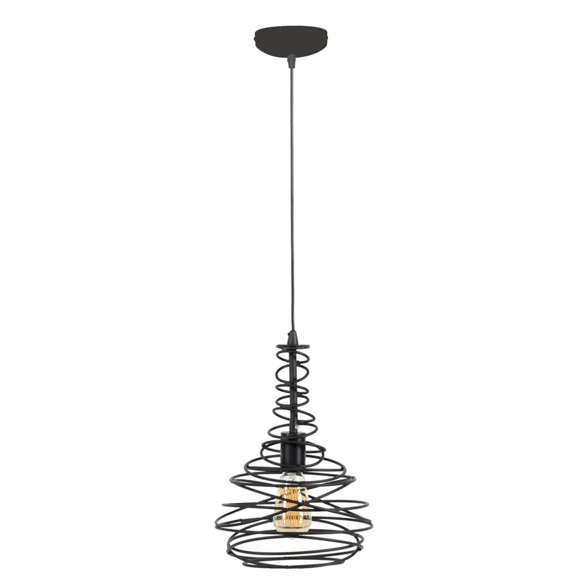 Pendelleuchte Vireo – Markantes Metall-Design in Schwarz