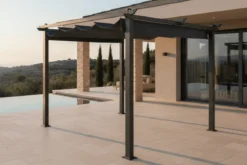 Pergola Sora - mit grauem Polyesterdach