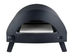 Pizzaofen Livorno - aus Stahl, Edelstahl und Keramik in Schwarz