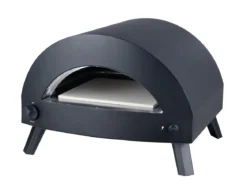 Pizzaofen Livorno - aus Stahl, Edelstahl und Keramik in Schwarz