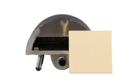 Pizzaofen Neapel - aus Stahl, Edelstahl und Keramik in Schwarz