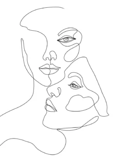 Poster Duett aus hochwertigem Papier