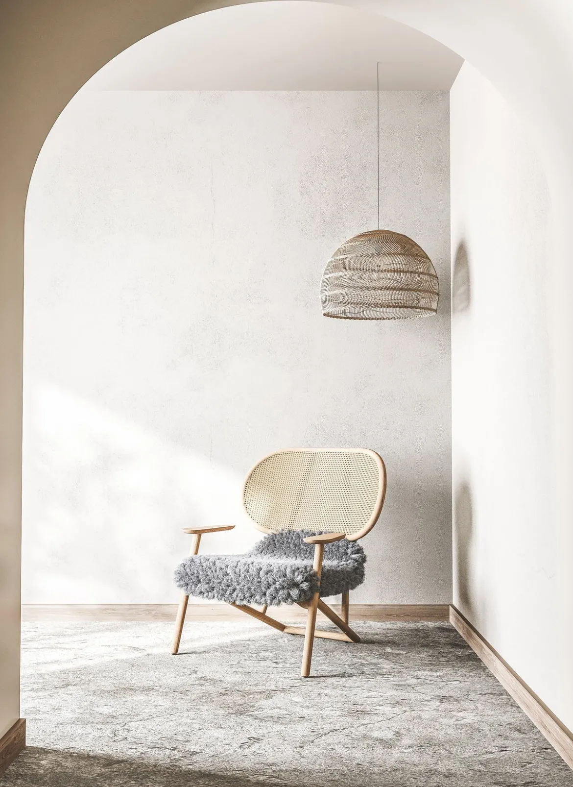 Poster Fluffy Chair aus hochwertigem Papier