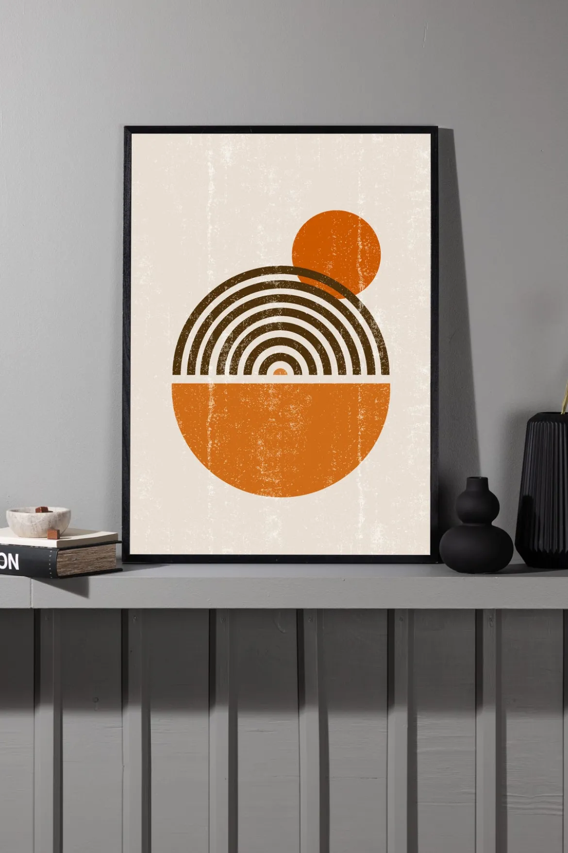 Poster Orange Ball aus hochwertigem Papier