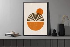 Poster Orange Ball aus hochwertigem Papier