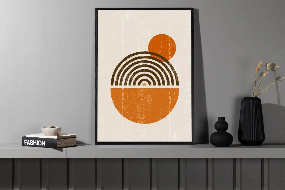 Poster Orange Ball aus hochwertigem Papier