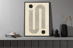 Poster Strichpunkt aus hochwertigem Papier