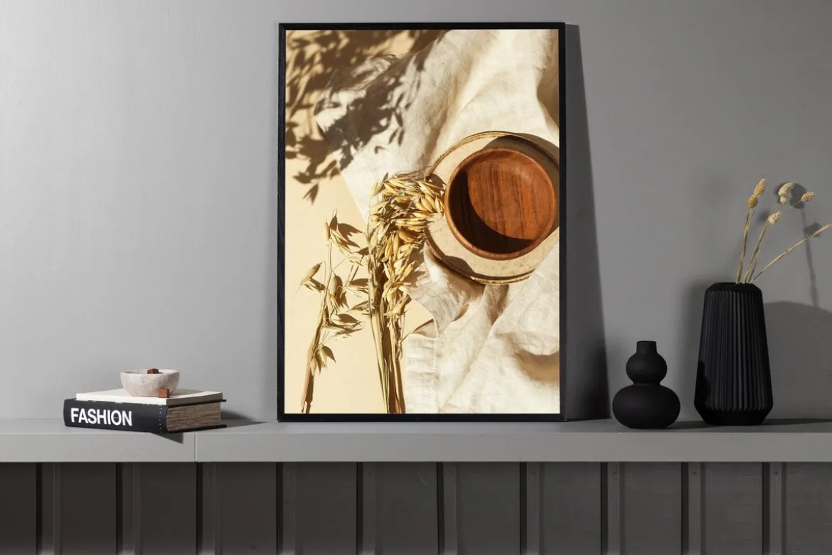 Poster Weizengold aus hochwertigem Papier