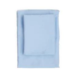 Premium Satin Bettwäsche Set Hellblau