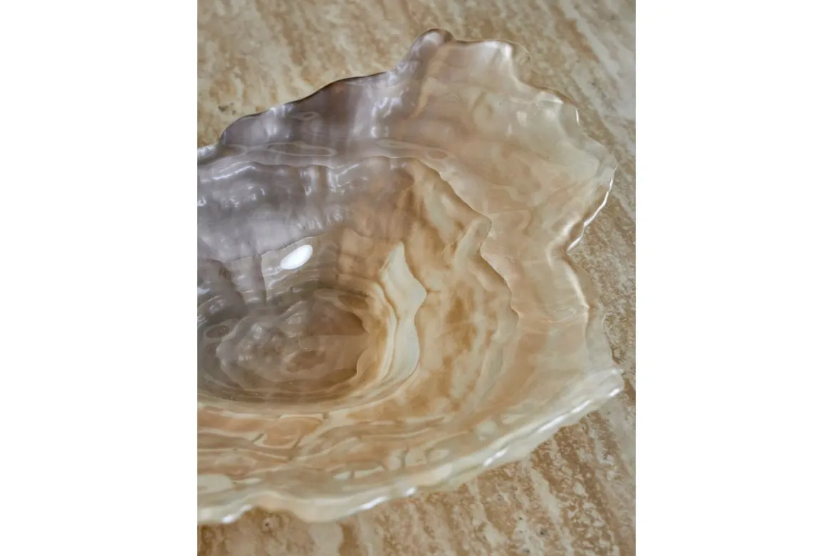 Schale Akuri – aus Glas in Natur mit organischer Form