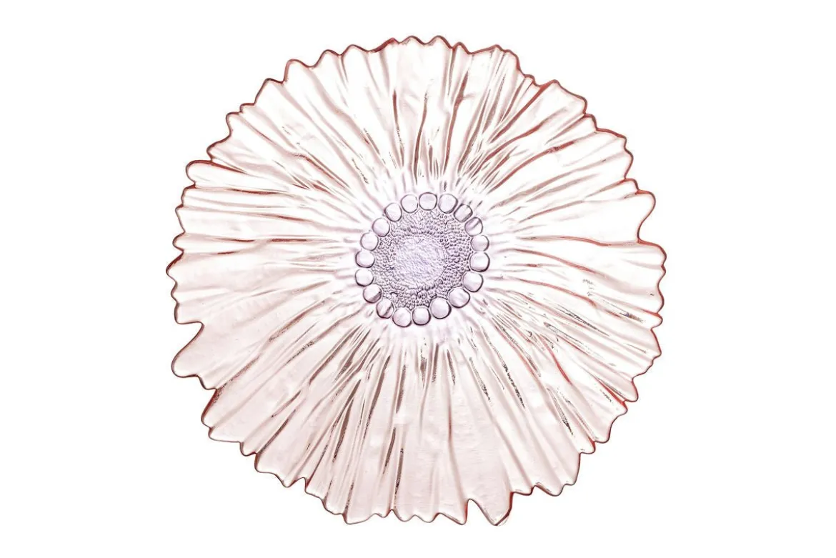 Schale Claire – aus Glas in Rosé mit floralem Charakter